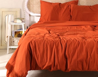 Cotton Duvet Cover Set, Indian Vintage Bedding: Queen, King