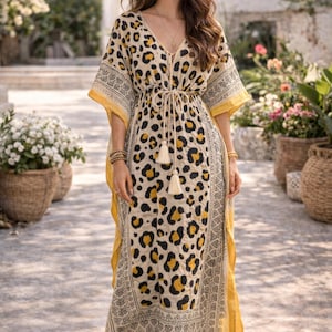 Loose Leopard V Neck Dress - Etsy Loose Leopard V Neck Dress - Etsy