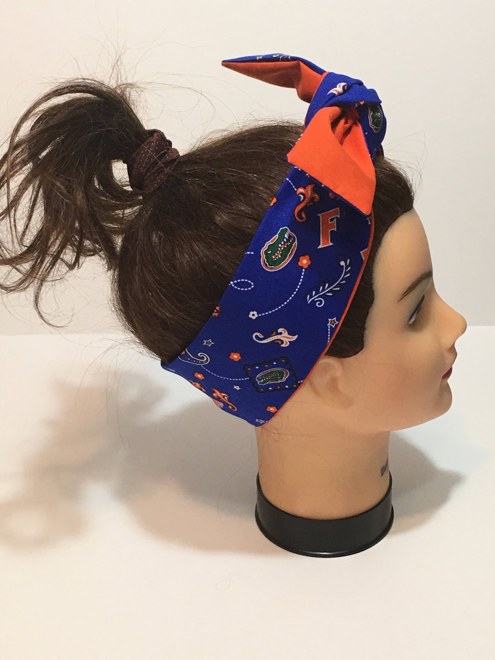 U F Gator Reversible Headband/ College Headbands/ Gator Etsy