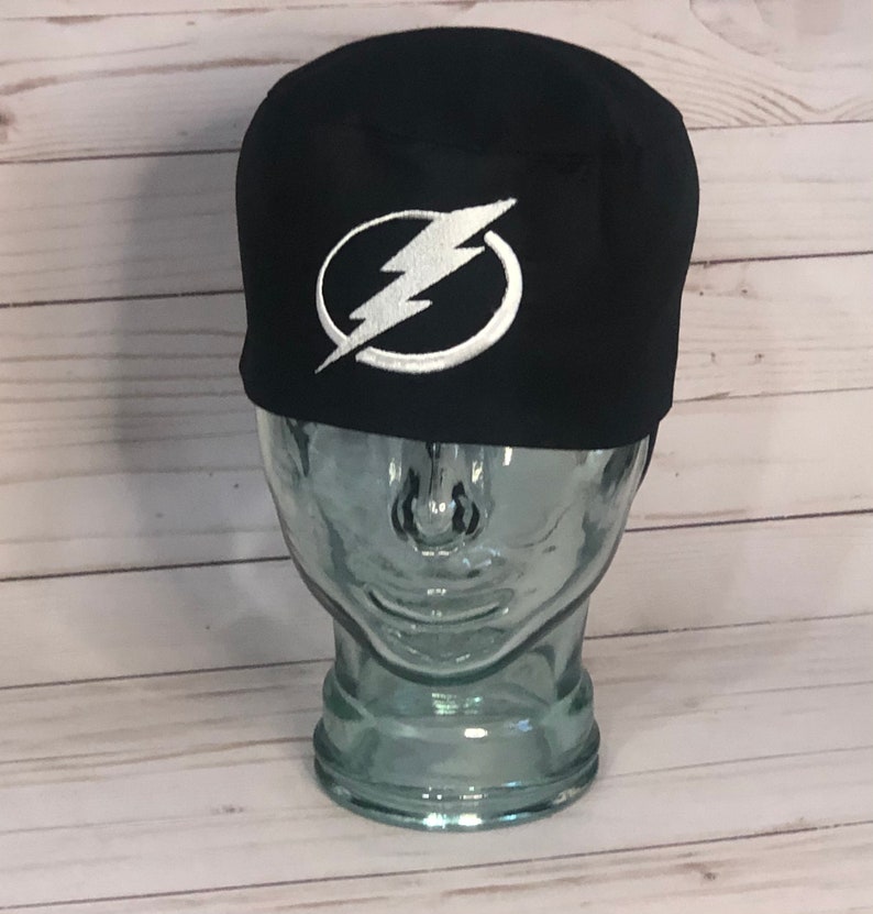 Tampa Bay Lightning Bolt Scrub Cap/ Tampa Bay Lightning Etsy