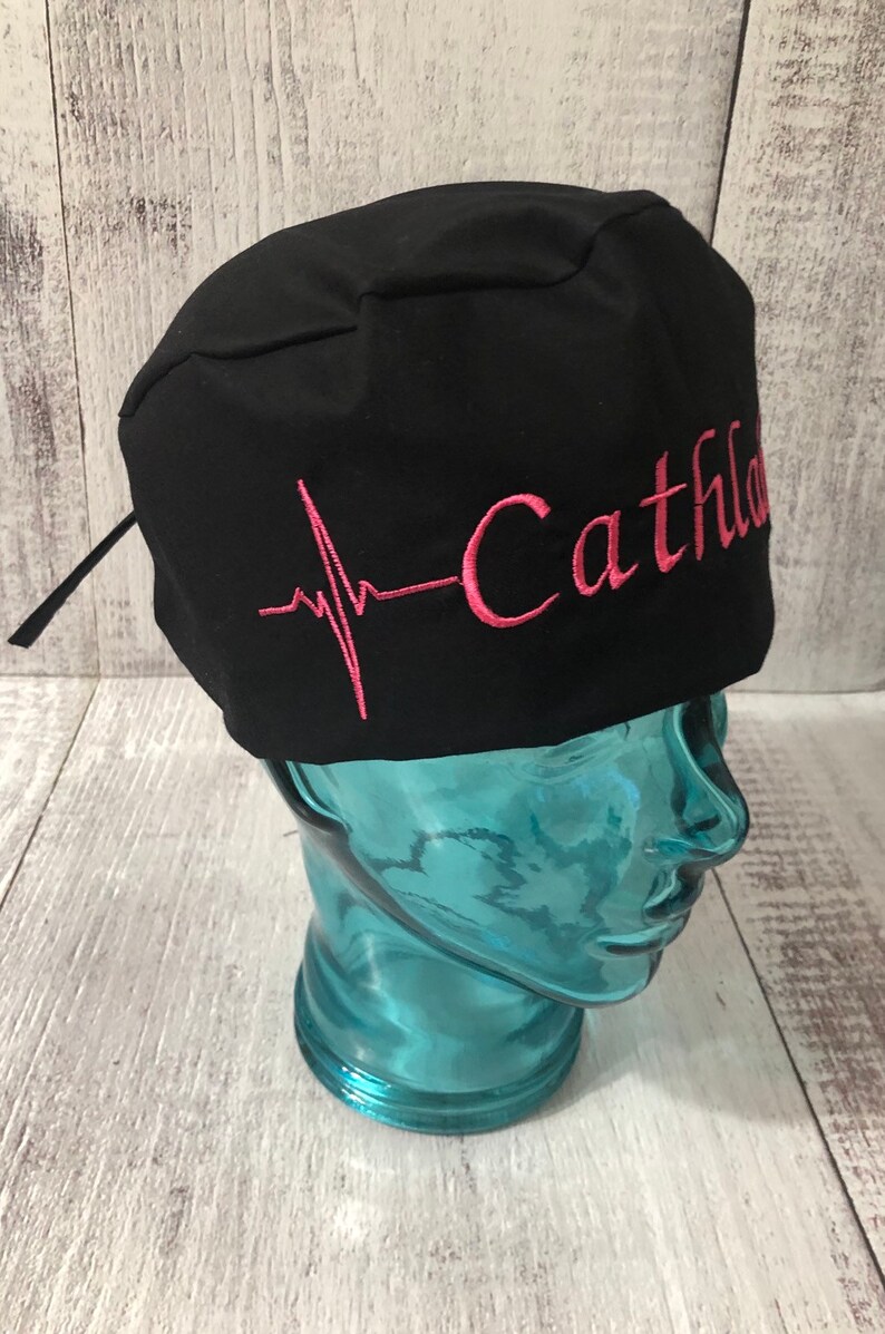 Heartbeat Cath Lab Scrub Caps/ Cath Lab Heartbeat Surgical Etsy