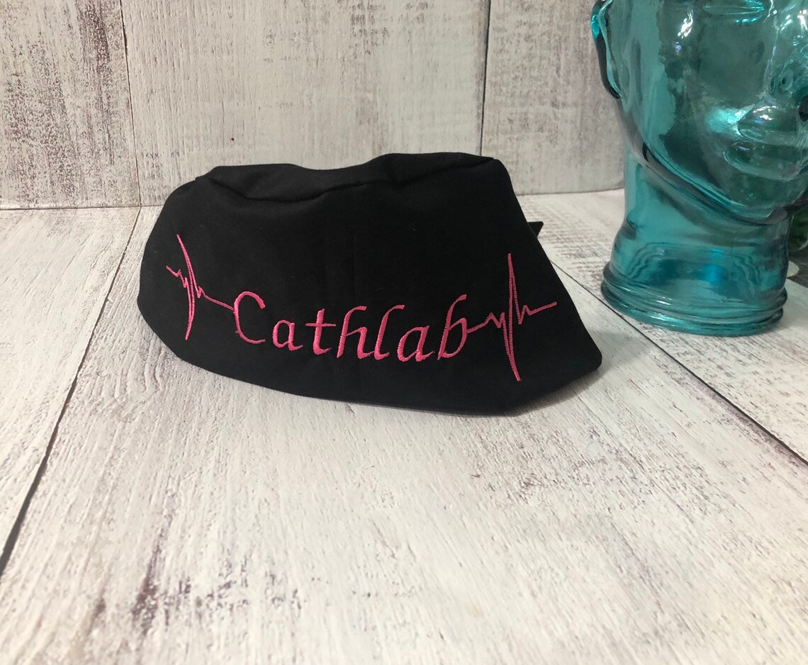 Heartbeat Cath Lab Scrub Caps/ Cath Lab Heartbeat Surgical Etsy