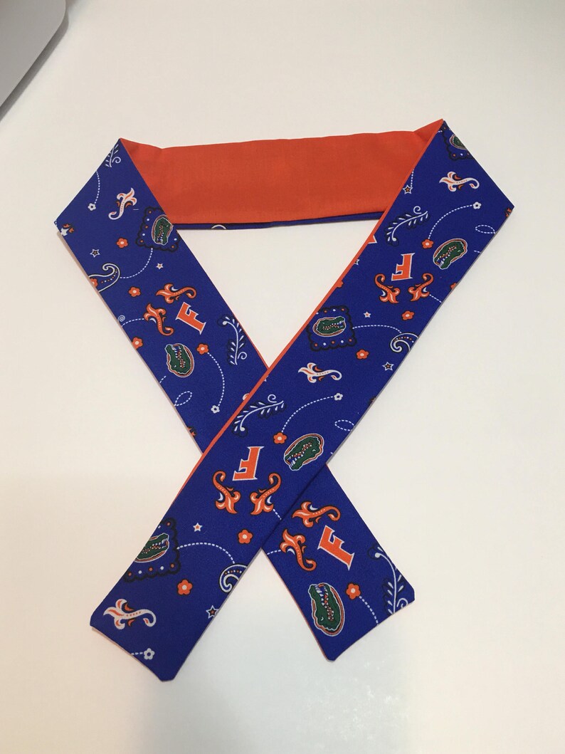 U F Gator Reversible Headband/ College Headbands/ Gator Etsy