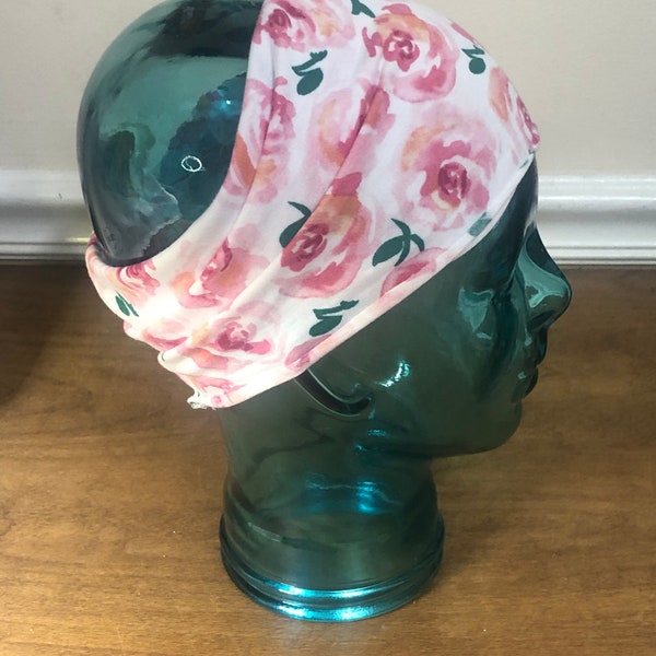 Stretchy floral head wraps/ Stretchy jersey head wraps/ BoHo head wraps