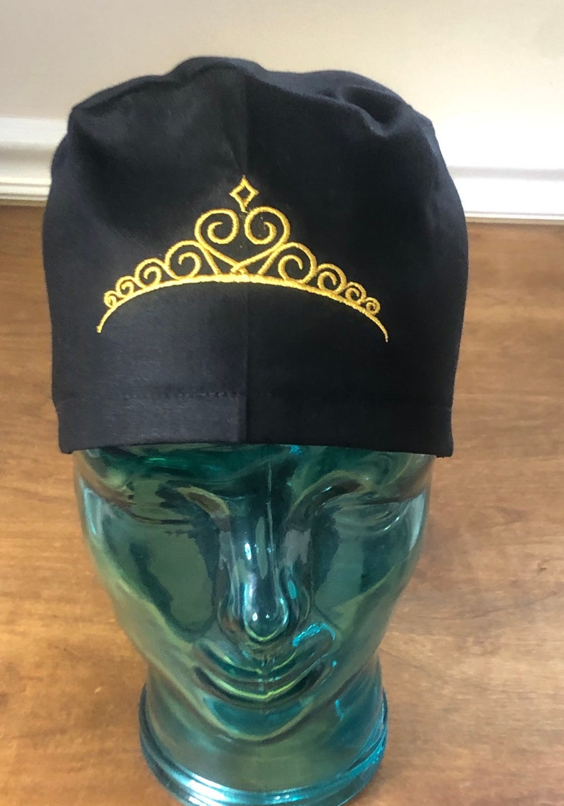 Tiara Embroidered ponytail scrub cap / Tiara scrub cap Etsy