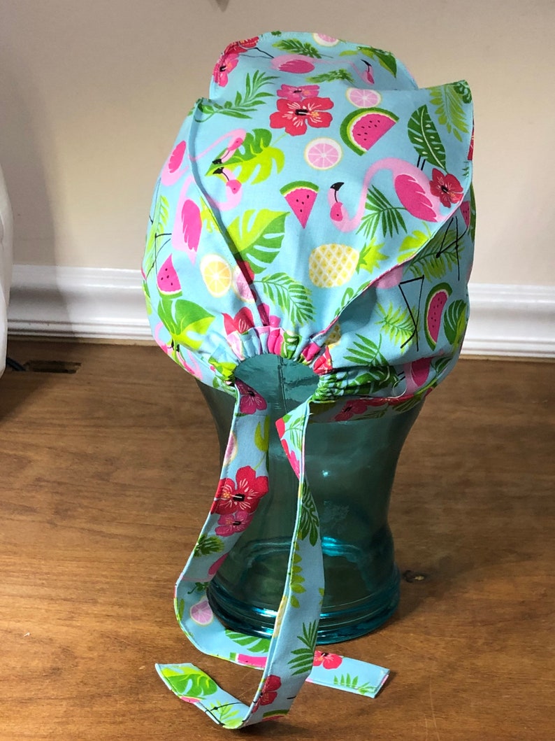 Flamingo Tropical Scrub Cap/flamingo Watermelon and Scrub Cap/ Etsy