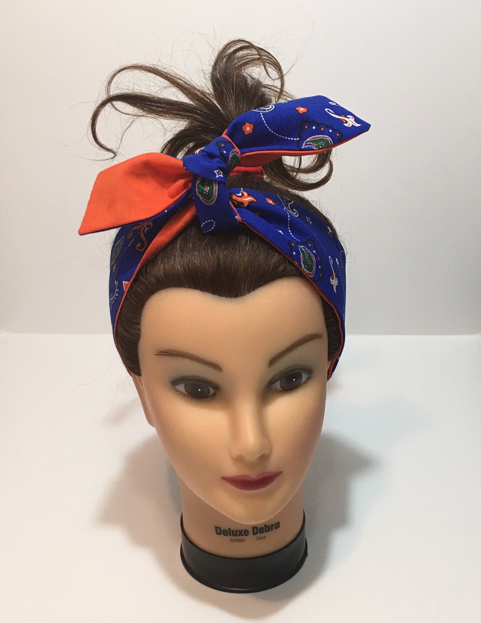 U F Gator Reversible Headband/ College Headbands/ Gator Etsy
