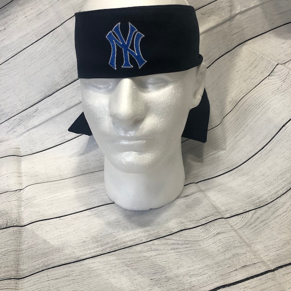 Yankees embroidered headband/ Yankees headband/ Karate kid style headband