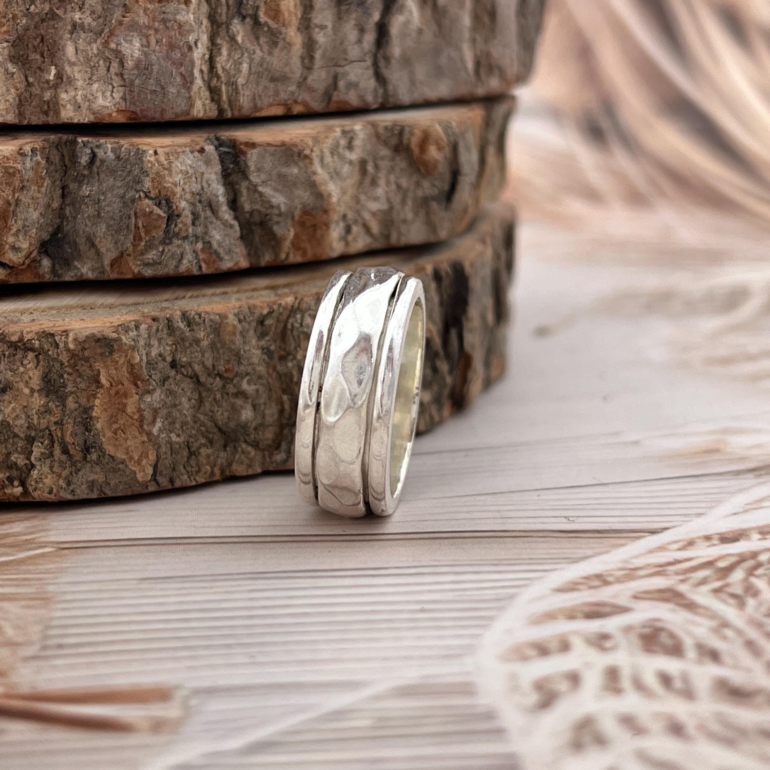 wedding ring womens sterling silver wide band rings