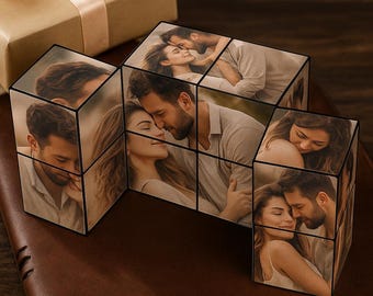 Cubo ricordo fotografico personalizzato: regalo ricordo con foto personalizzata