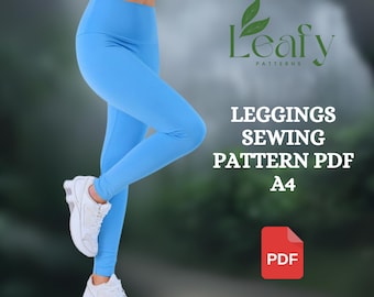 Leggings Sewing Pattern PDF | High Waist Leggings | Women’s Pants | High Rise Yoga Leggings | Digital Download Sewing Pattern
