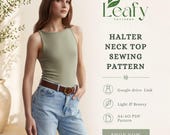 Halter Neck Top Sewing Pattern PDF | Women Summer Crop Top | Halter Top Pattern | Fitness Top Pattern | Yoga Top Pattern | Teen Top Pattern