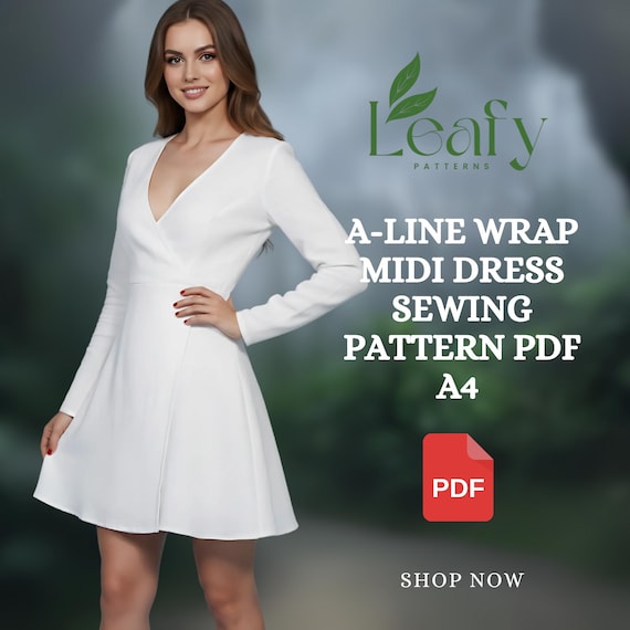 knee length dresses for ladies Calvin Wrap Dress / Top – True Bias main image 0