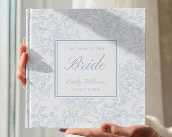 Personalized Letters To The Bride Book Instant Photo Bridal Shower Floral Guest Book Custom Wedding Scrapbook Album for Bride To Be Gift