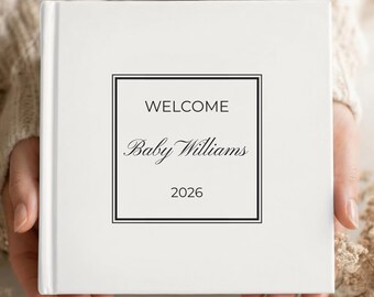 Baby Shower Guest Book Photo Album Scrapbook Custom Letters to Baby Personalized Memory Keepsake Gift for New Mom