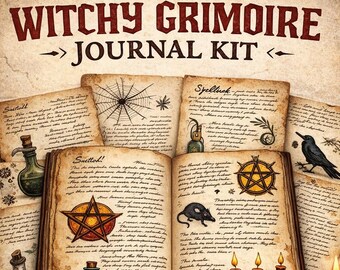 Witch Journal Printable Grimoire Kit Digital Download Spell Template ...