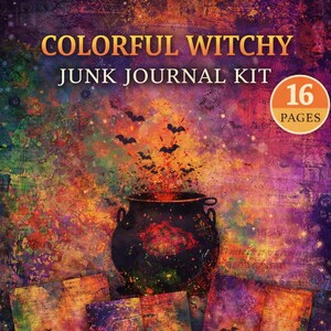 Witchy Potion Background Papers: Dark Grunge Magic Texture Printable Set (Digital Download)