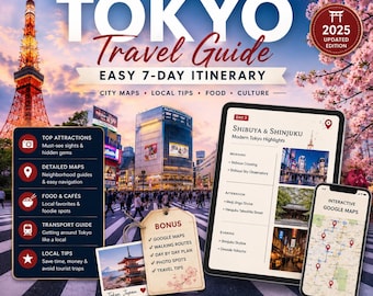 Tokyo Travel Guide PDF | 7 Day Itinerary, Maps and Local Tips (Digital Download)