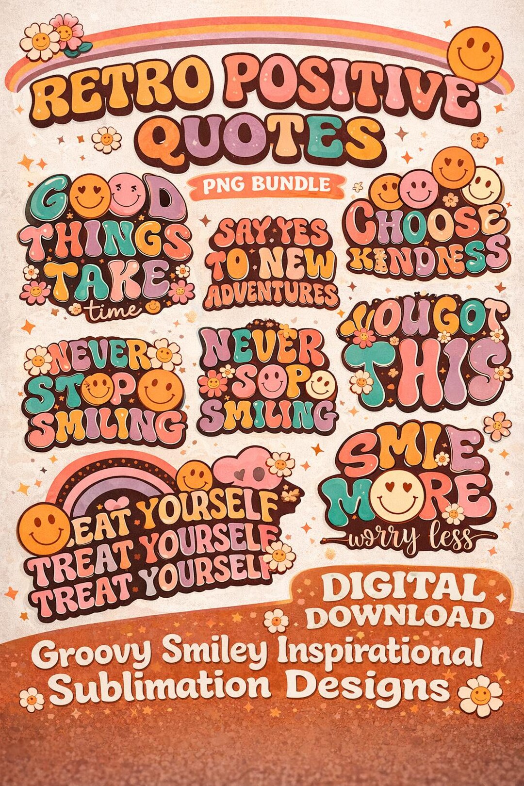 Positive Message Cutouts Positive Quotes PNG Clipart: Motivation Bundle for Stickers, Journals ...