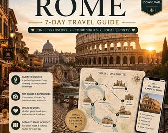 Rom Reiseführer PDF | 7-Tage-Reiseplan, Kartenmaterial und Tipps (Digitaler Download)