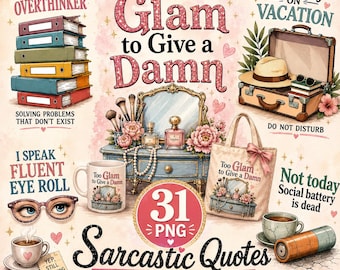 Sarcastic Quotes PNG Clipart: Funny Attitude Typography Bundle for Sublimation Designs (Digital Download)