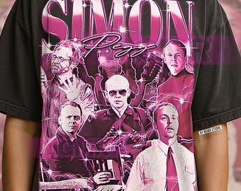 SIMON PEGG T-Shirt, Vintage Actor Comedian Sci-Fi Star Performer Tee, 90s Retro Throwback, Simon Pegg Sweater