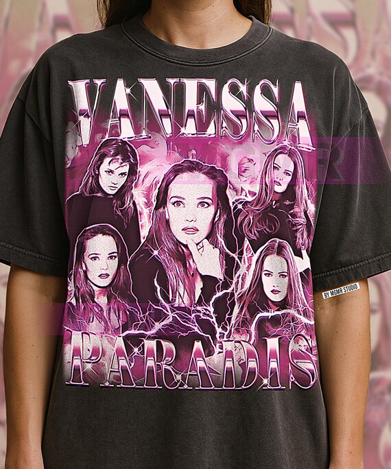 VANESSA PARADIS T-shirt, Vintage Singer Model Actress Celebrity