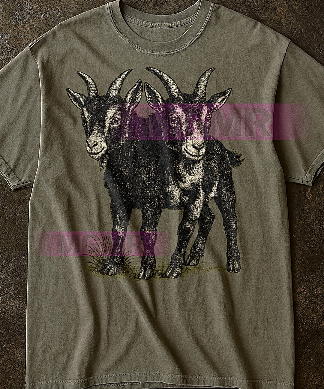 Two Headed Goat T-shirt, Gothic Spooky Graphic Tee, Occult Goat Shirt ...
