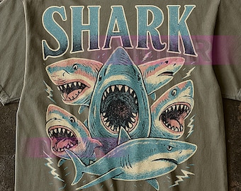 T-shirt amateur de requins, t-shirt graphique requin drôle, chemise Ocean Life, cadeau humoristique d'animal marin