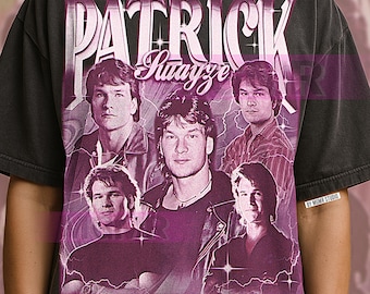 PATRICK SWAYZE T-Shirt, Vintage Actor Star Legend Performer Tee, 90s Retro Throwback, Patrick Swayze Sweater