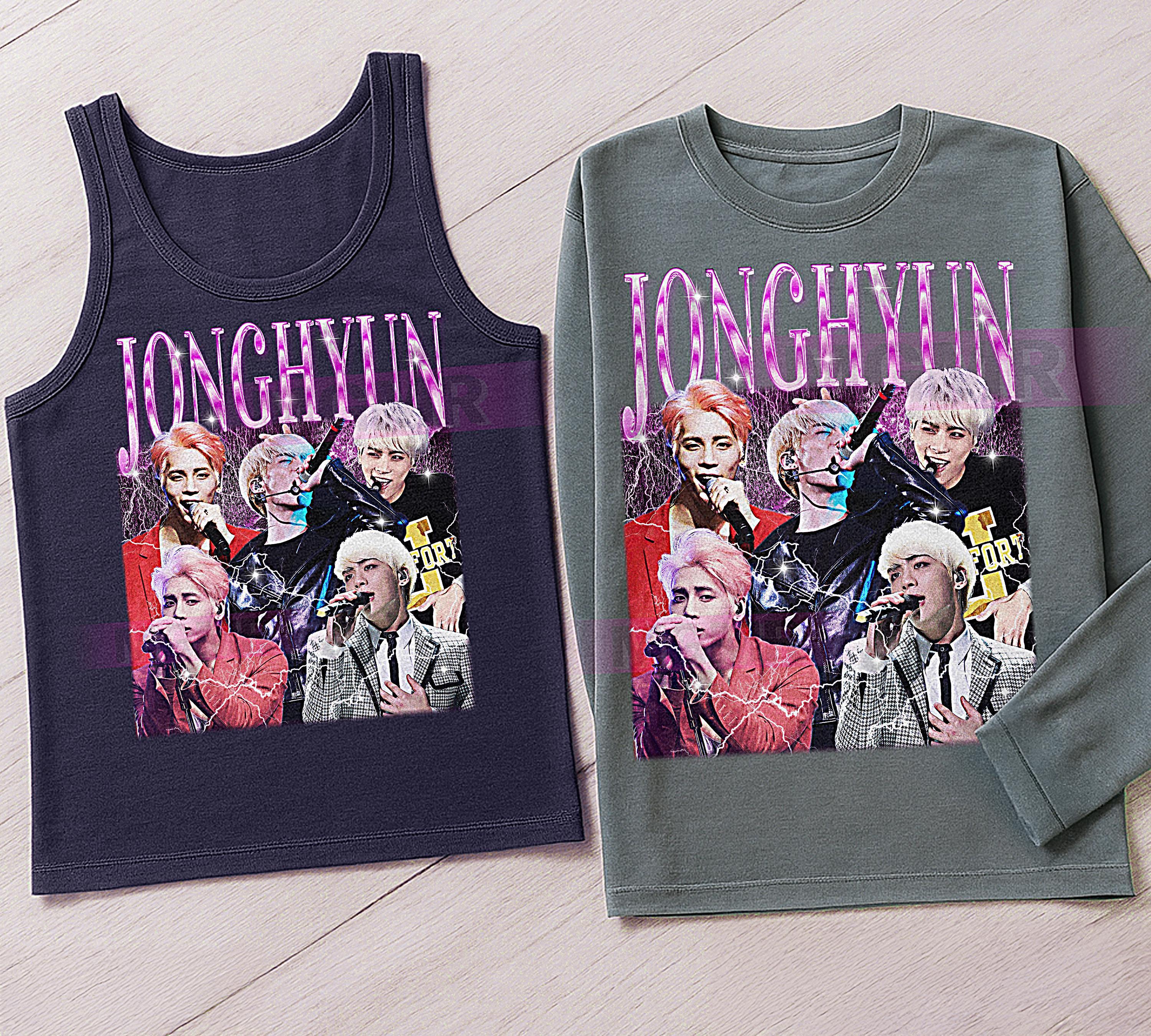 Jonghyun Bootleg Shirt, Vintage Kpop Idol Singer Performer Shinee