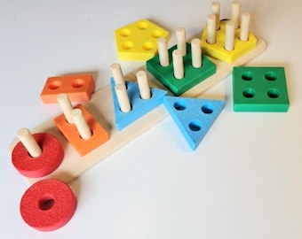 Montessori Shape Sorter Toy, 3D Printed Toddler Educational Puzzle, Fine Motor Skills Learning Toy