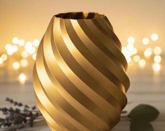 Modern Twisted Vase – Unique 3D Printed Home Decor, Minimalist Decorative Vase