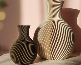 Flexible Vase: 3D Printed Modern Twisted Home Decor