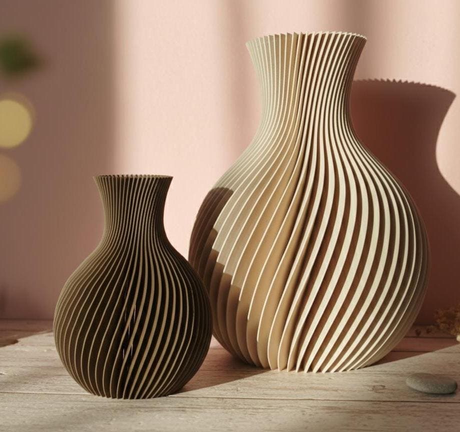Vase élégant en spirale - Vase décoratif minimaliste d