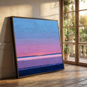 Lienzo abstracto de Mark Rothko, arte mural moderno con campos de color, lienzo degradado, decoración minimalista para el hogar, obra lista para colgar.