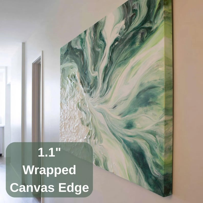 Abstract Crochet Landscape Canvas, Spiral Yarn Art, Handmade Style Wall Decor, Colorful Textile Canvas Art, Modern Home Decoration image 9