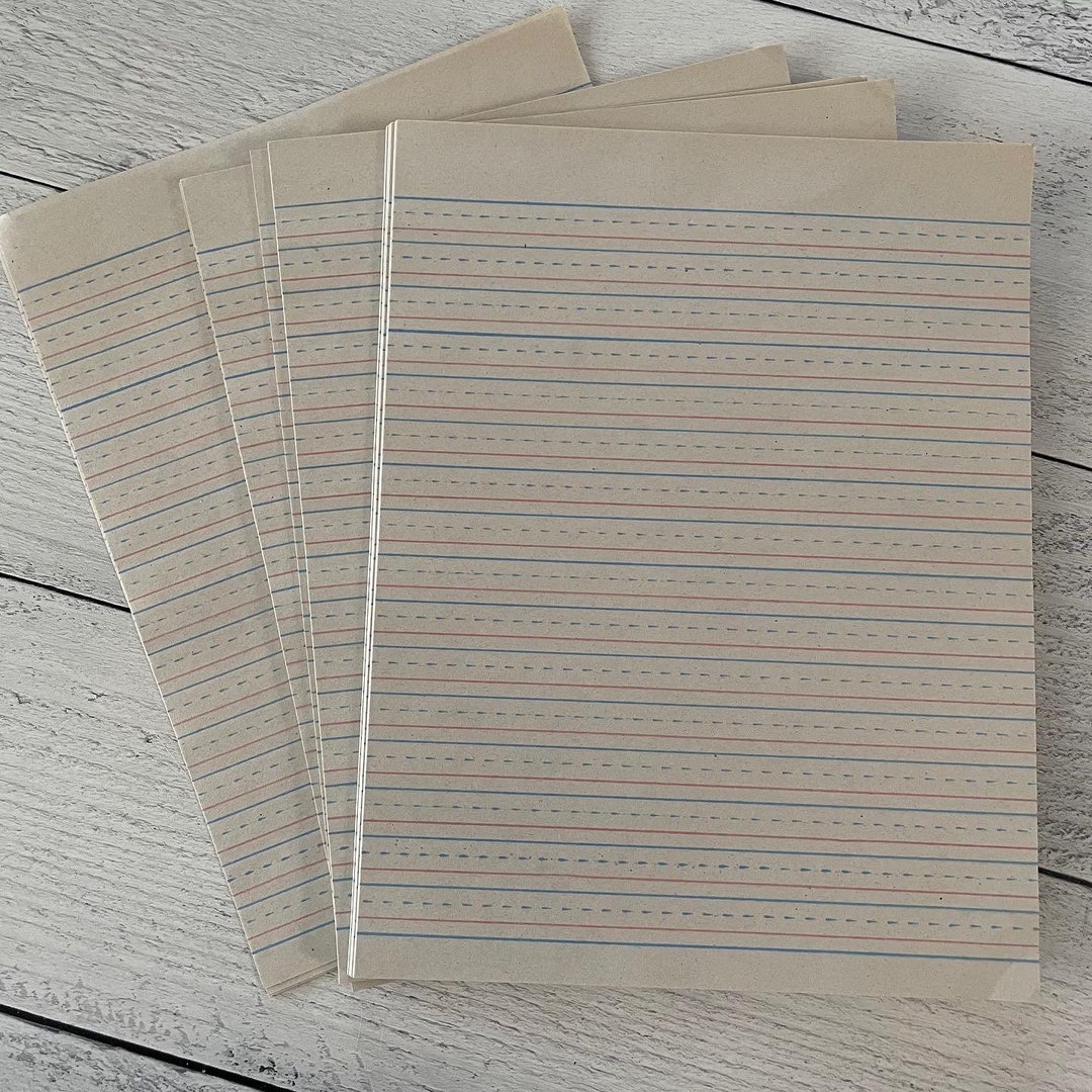 Posner Paper Vintage Zaner-bloser Penmanship Paper Set of 10 Sheets - Etsy