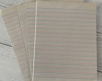 Vintage Zaner-Bloser Penmanship Paper Set of 10 sheets