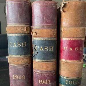 Giant Early 1900’s Banking Ledgers Choose your favorite Antique Vintage Ledger