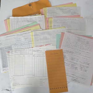 Vintage papieren kit met formulieren en enveloppen voor Tennessee State Hospital