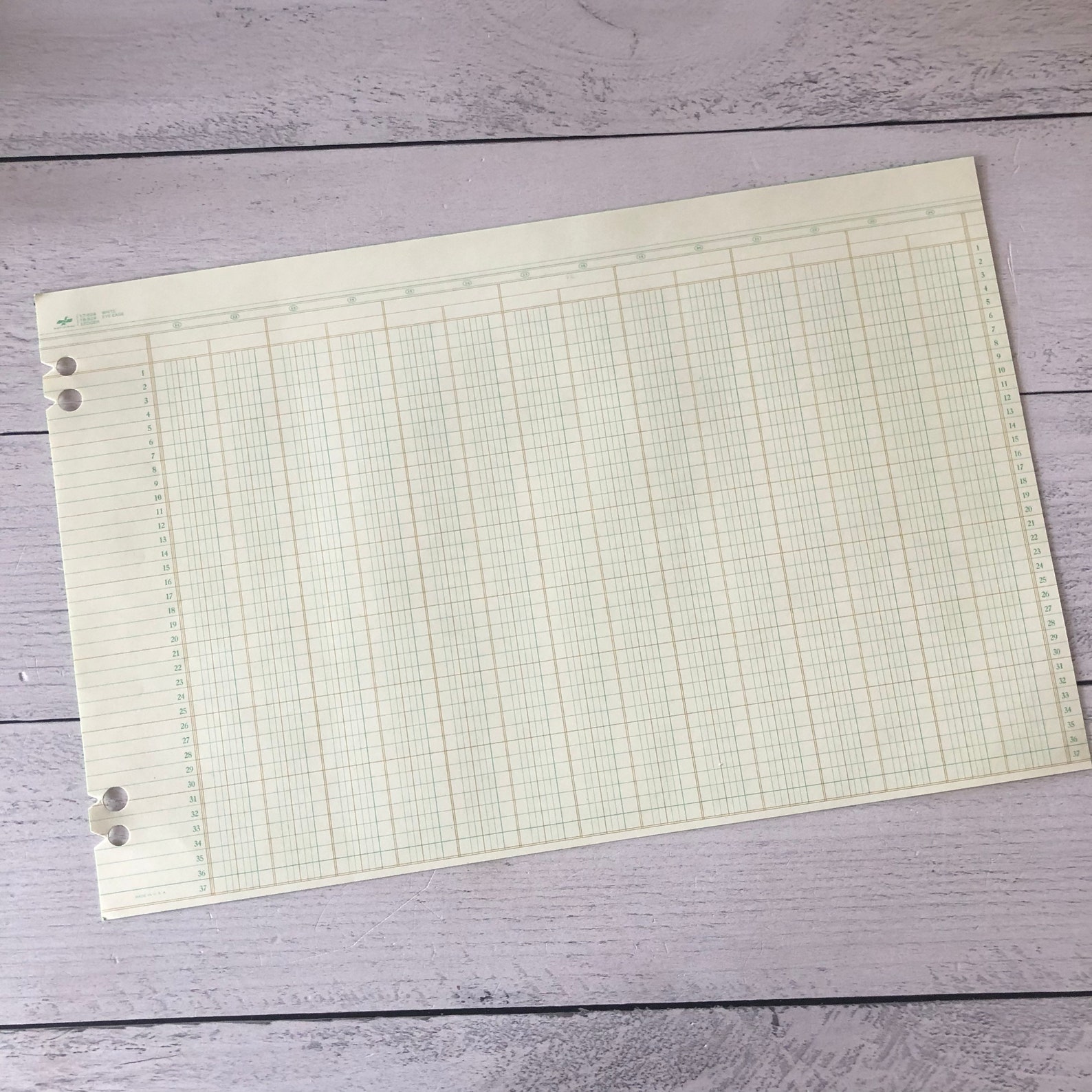 Vintage Giant 17 X 11 National Ledger Refill Sheets Set of 3 Etsy