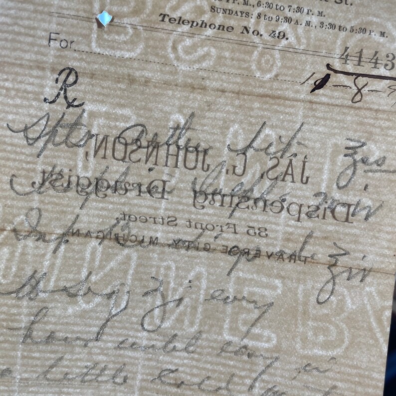 Antique 1890s Prescriptions From M.racey Biggar DDS MD With - Etsy