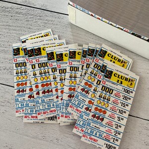 Vintage Club 13 Fundraision Slot Karten Set von 5