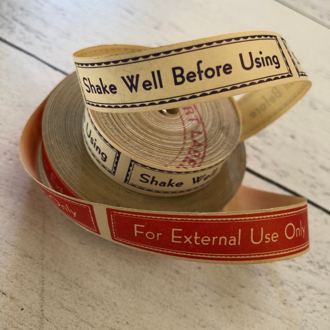 Antique Shake Well Before Using & for External Use Only Set of 6 Labels ...