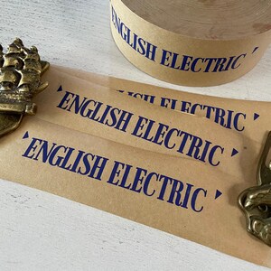 Vintage ‘English Electric’ Gummed Paper Advertising Packing Tape