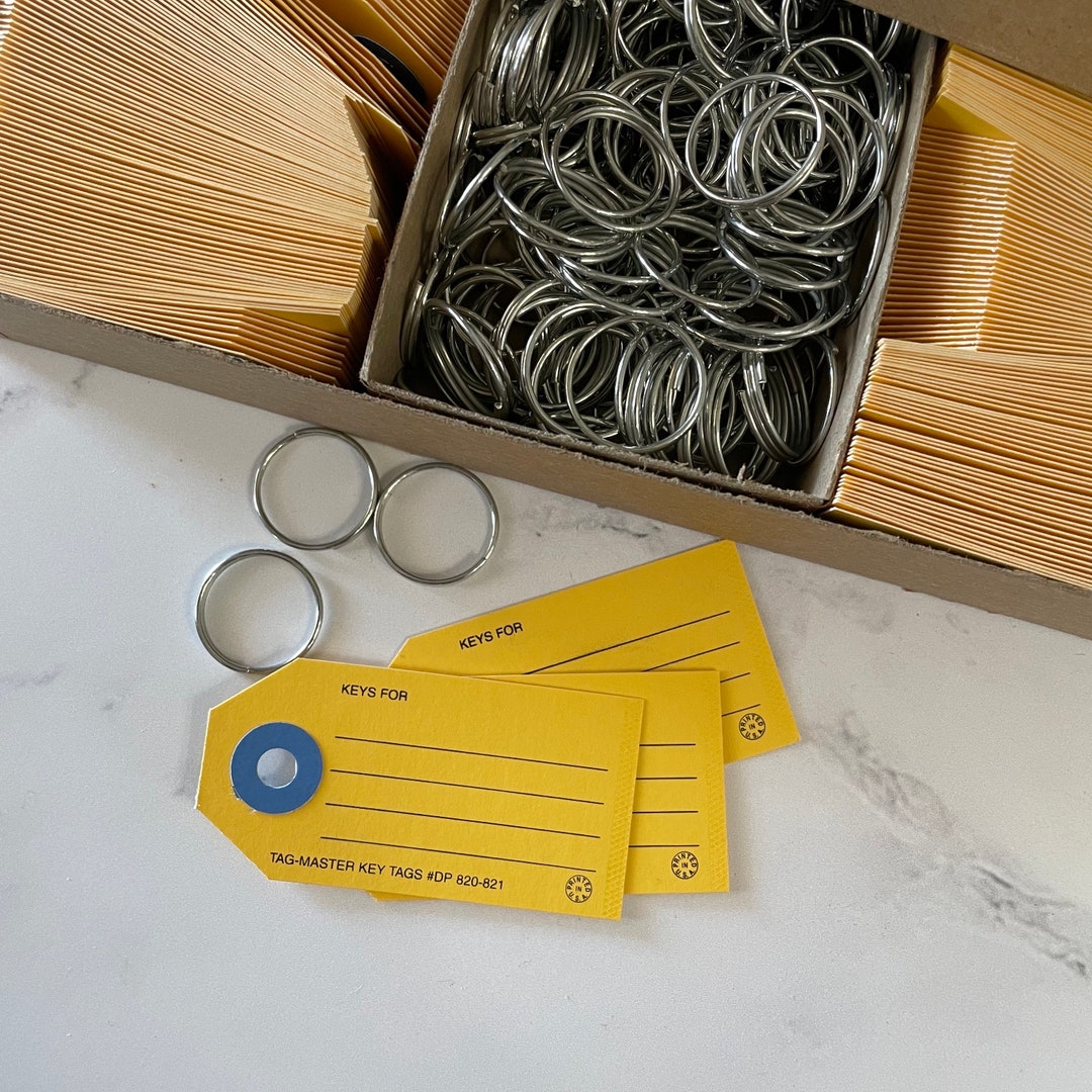 Vintage Tag Master Identification Tags With Key Rings Set of 5 Tags ...