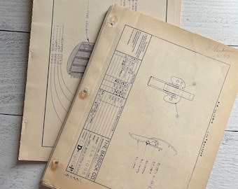 Vintage Parts & Assembly Schematic Print Single Sheet