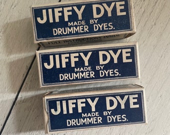 Vintage Jiffy Fabric Dye made by Drummer Dyes in Navy Blue