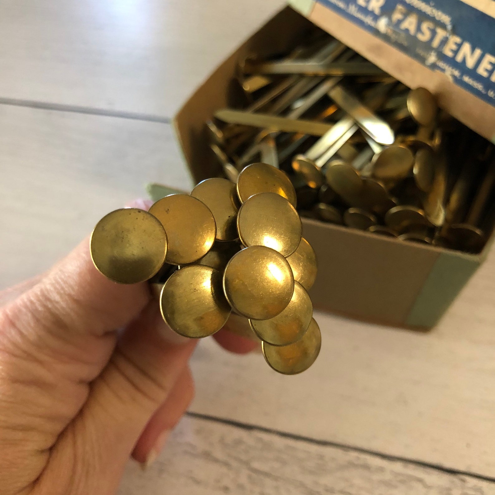 Vintage Dennison No 9R Brass Paper Fasteners FULL Case Box Etsy